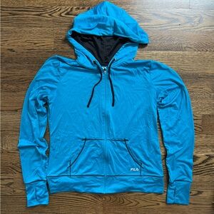 Fila Zip Up Athletic Hooded Shirt